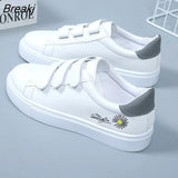 Women Vulcanized Shoes Fashion PU Leather White Shoes Casual Sneakers Woman Lightweight Ladies Flat Shoes Zapatillas