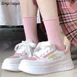 Sweet Women Sneakers 2023 Round Toe Luxury Women's Platform Shoes Fashion Casual Vulcanized Shoes Women Zapatos