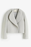 Women's Fashion Solid Thicken Cropped Jacket Top Long Sleeve Warm Autumn Winter Cardigan Female Casual Loose Woolen