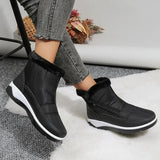 Winter Down Waterproof Snow Boots Women Warm Thick Plush Ankle Booties Woman Non Slip Thick Bottom Cotton Shoes