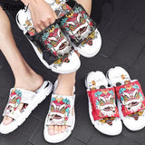 Men's Slippers Non-slip Wear-resistant Beach Shoes Personalized Embroidery Fashion Men Slippers Outdoor Casual
