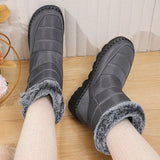2023 New Waterproof Winter Boots Women Couples Non Slip Platform Snow Boots Woman Warm Long Plush Ankle Booties Size