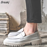 Genuine Leather Shoes Men Brogues Fashion Brand Man Business Shoes Soft Loafers Cow Leather Male Footwear