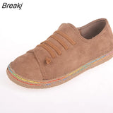 New Spring Women Flats Shoes Loafers Round Toe Wide Shallow Slip-on Casual Lady Flats Shoes Oxford Shoes For