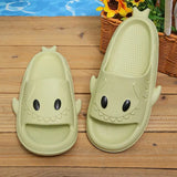 New Summer Cartoon Shark Slippers for Women Non Slip Home Bathroom Slides Woman 2024 Soft Sole Flat Flip Flops