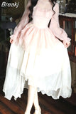 Sleeve Fairy Midi Dress Woman Casual Sweet Korean Fashion Dress Beach Party 2023 Summer French Elegant Solid Dress