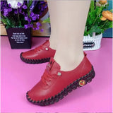 Spring Women Sneakers Casual Women Shoes Platform Loafers Leather Flats Slip-On Mom Shoe Mujer Zapatos Chaussure