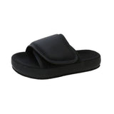Med Ladies' Slippers Luxury Slides Platform Big Size Designer Summer Rubber Flat PU Fashion Hook & Loop Cotton