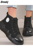 Pattern Canvas Sneakers Ladies Casual Shoes 2023 Designer Sneakers Ladies Flat Lace Up Zapatillas Mujer Chaussure