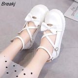 Kawaii Lolita Shoes JK Uniform Pumpd Mary Janes Dress Cosplay Low Heel Pink White Red Platform Talon Femme