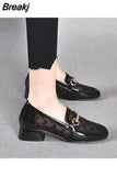 Summer Footwear with Heel Shoes for Women 2023 Black Square Toe Low Elegant Clear Transparent Beau Today Discount