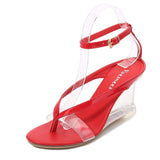 Wear Outside Summer Slippers Candy Color Sandals Ankle Strap 8CM Walk Show Super High Heels Peep Toe Wedding Women