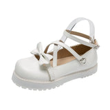 Kawaii lolita Shoes JK Uniform Shoes Mary Janes Shoes Woman lolita dress cosplay Shoes low heel women pink white