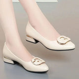 Fashion Sweet Golden Square Heel Pumps for Night Club Women Black High Quality Office Spring Shoes Sapatos Azuis
