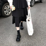 Leather Shoes Female Spring And Autumn Round Head 2024 New British Style Thick Primer Black Retro Dress Jk