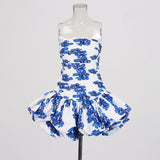 Dress Women's Summer High-End Sense 2025 New Printing Design Slim Thin Seaside Skirt