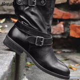 women shoes 2023 Vintage Style PU Leather Women Boots Flat Booties Soft Women's Shoes Front Hasp Ankle Boots Zapatos