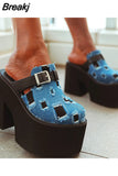 Minimalist Wedge Mules Sandals 2023 Spring Summer Shoes Walking Comfy Great Quality Dropship Women Shoes Mules