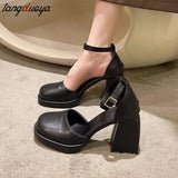 heels Women Mary Janes Lolita Shoes Thick Platform Shoes Sandals High Heels Pumps Party Ladies Shoes Mujer Zapatos