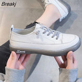 Loafers Ladies Genuine Leather Large Size Spring New Lace-up White Shoes Women Fashion Casual Soft Sole Flat Shoes