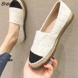 Summer Shoes Women Flats Slip-on Women Cloth Shoes Fashion Brand Ladies Loafers Thick Sole Woman Casual Shoes