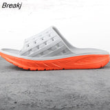 Men's Slippers Men's Large Size 47 Thick Sole Arch Support Cushioning Rehabilitation Slippers