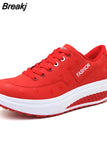 Shoes for Women Autumn Fashion Platform Sneakers Women Plus Size Lacing Casual Sport Shoes Wedge Loafers Zapatos De