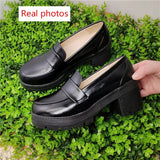 High School Student Shoes Girly Girl Lolita Shoes Cospaly Shoes JK Uniform PU Leather Loafers Casual
