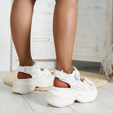 Summer Women Platform Sandals Wedges Thick Bottom Casual Mesh Shoes Woman High Heels Comfortable Sandals