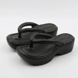 2023 Fashion Platform Flip Flops Women Summer Beach Non Slip Wedge Slippers Woman Home Eva Soft Sole Slides