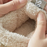 Women's Winter Warm Plush Cotton Slippers Thick Bottom Non Slip Waterproof Home Slippers for Women Indoor Outdoor Casual
