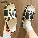 Couples Slippers 2022 New Summer Home Non-slip Bathroom Men Slippers Women Cartoon Printed Flip Flops Beach Soft