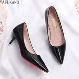 Black Sexy Stiletto High Heels Classic Womens Pumps 6cm/10cm Party Wedding Shoes Fashion Pointed Toe Red Sole Single