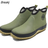 Men Rubber Shoes Waterproof Men's Rain Boots New Autumn Mens Short Ankle Boots Male Rainboots Platform Galoshes