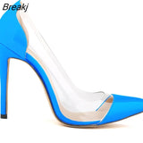 Womens Patent Leather High Heels Corset Pointed Toe Party Pumps Ladies Wedding Shoes US Size