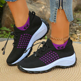 Size Platform Casual Sneakers Women 2024 Comfort Breathable Slip On Sports Shoes Woman Non Slip Thick Sole Sock