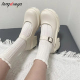 mary jane Lolita shoes Japanese Students JK Female High Heel Uniform College Girl Shoes Platform shoes Mary Jane