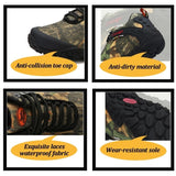 Men Tactical Shoes High Top Hiking Durable Waterproof Anti-Slip Outdoor Climbing Trekking shoe Military Tactical Low