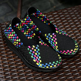 Women Plus Size 35-42 for Women 2024 Wedges Platform Sneakers Fashion Weave Hollow Ladies Loafers Slip-on Casual