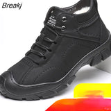 Warm Cotton Shoes, Men's Snow Boots, Men's Non-slip Hiking Shoes, Men's Outdoor Hiking Shoes, Large Size Men's