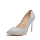 for Woman High Heels Pumps 10cm Tacones Pointed Toe Sexy Ladies Stilettos Wedding Shoes Internet Celebrity Heels Plus