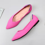 Fashion Knit Slip on Flat Shoes Women Mesh Loafers Stretch Ballet Shallow Flats Dress Shoes Moccasins Comfort Ballet