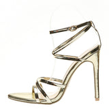 Breakj Summer New Sexy Comfortable Leather Thin Heel Women's Sandals Pure Color Pointed Large Yard Fish Mouth High Heel