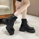 Breakj New Handsome Small Thick Bottom Casual Black British Style Ankle