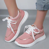 Size Fashion Pink Platform Sneakers Women Light Weight Casual Sports Shoes Woman 2024 Spring Mesh Breathable Walking
