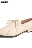 Women Designer Casual Shoes Ladies flats Footwear Square toe Low heel lazy loafers shoes