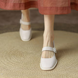 Fashion Spring Autumn Pumps Women High Heels Shoes Chunky Heels Buckle Loafers Platform Black Brown Retro Heels Women