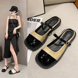 For Women 2023 Female Shoes Slippers Soft Slides Cover Toe Low Shallow New Comfort Flat Basic Spring Fabric Retro