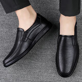 Men Casual Shoes outdoor Luxury Brand 2023 genuine Leather Mens Loafers Moccasins Breathable Slip on Black Driving Shoes
