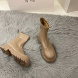 White Thin Martin Boots Children's Shoes 2024 New Summer Brown Korean Ankle Boots Black